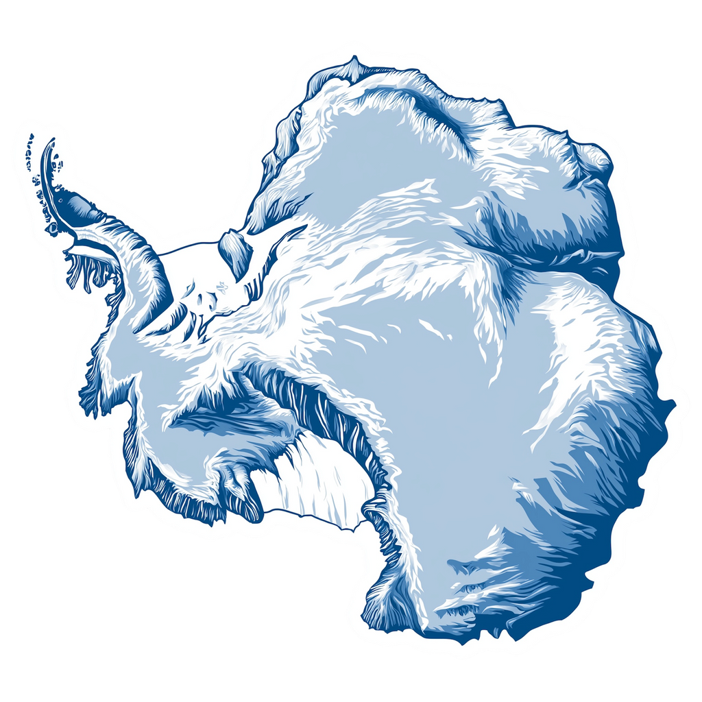 Continent – Antarctica Waterproof Vinyl 3” Sticker