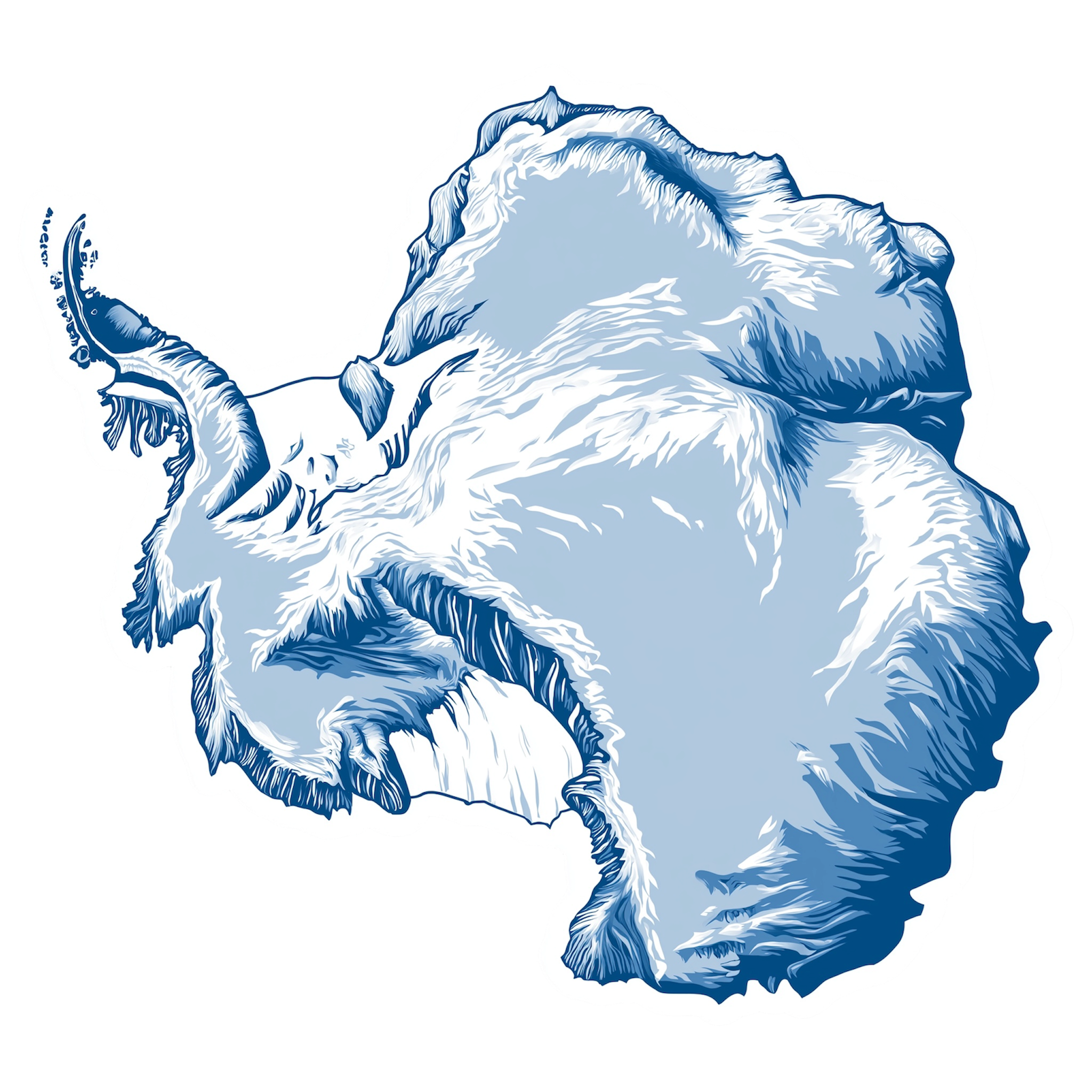 Continent – Antarctica Waterproof Vinyl 3” Sticker