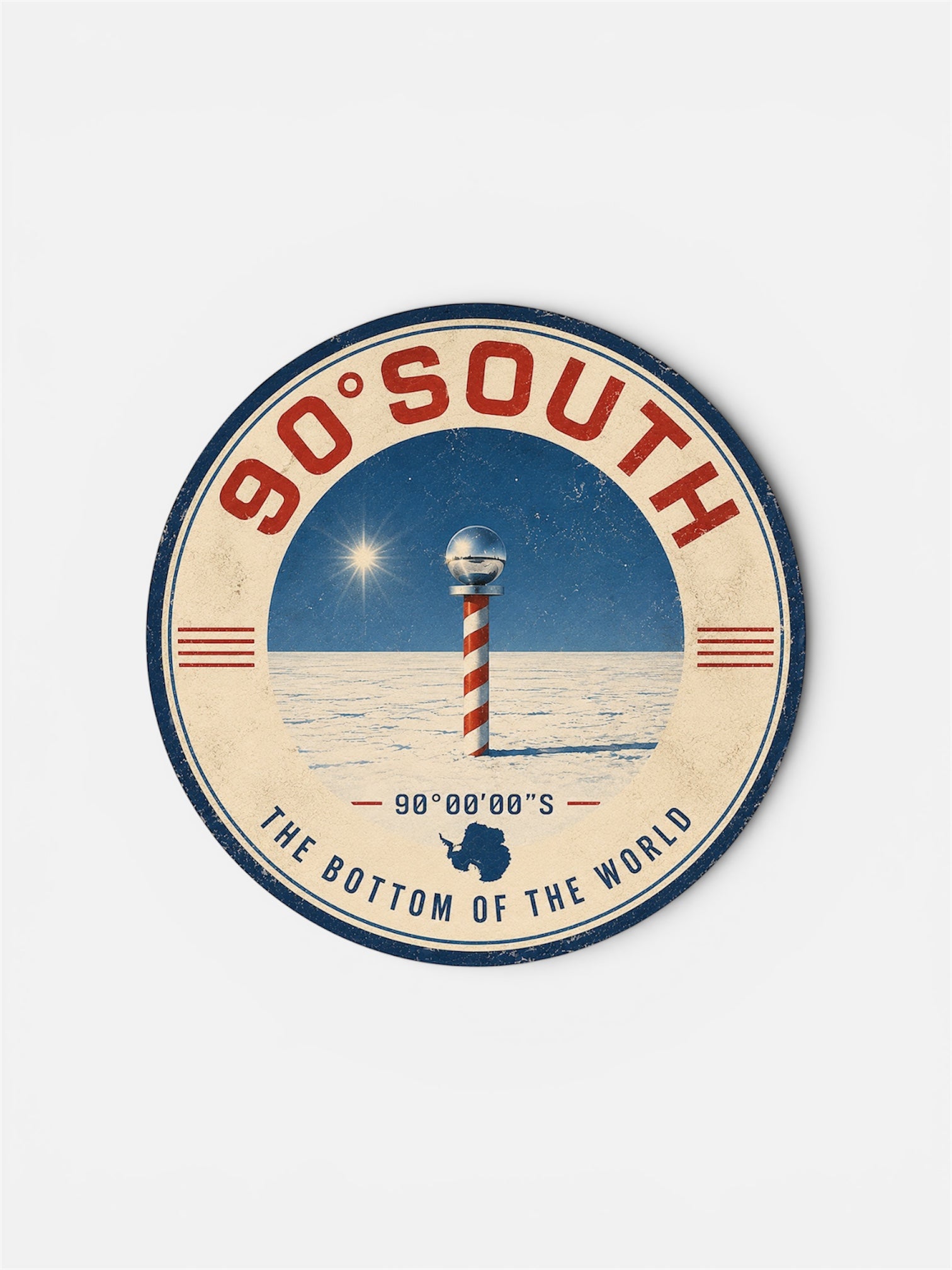 Vintage 90° South Premium 3" Vinyl Sticker (COMING SOON!)