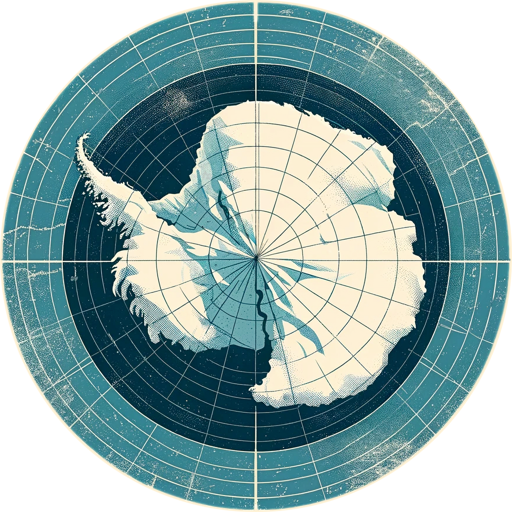 Vintage Antarctica Map Premium 3" Vinyl Sticker (COMING SOON!)