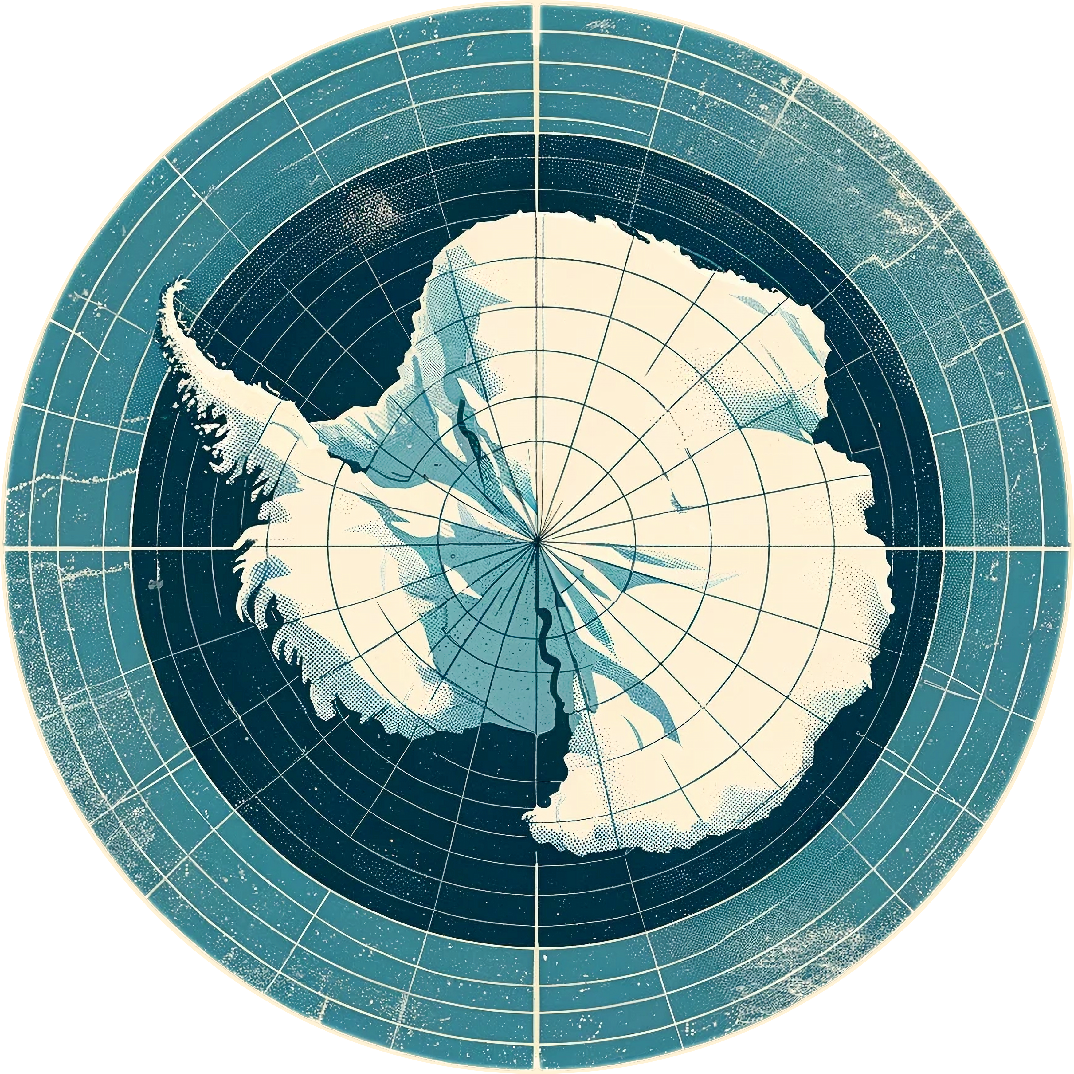 Vintage Antarctica Map Premium 3" Vinyl Sticker (COMING SOON!)