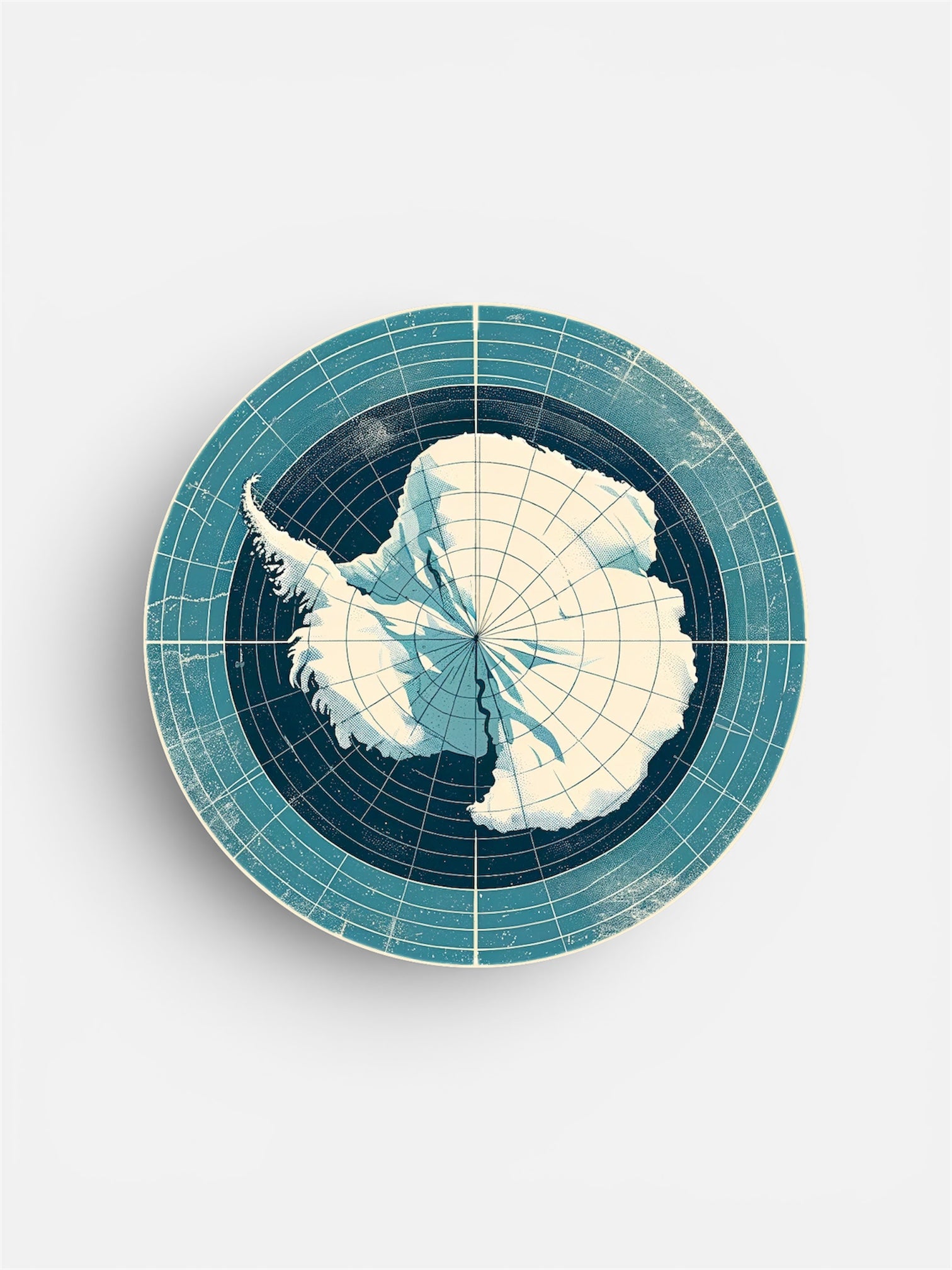 Vintage Antarctica Map Premium 3" Vinyl Sticker (COMING SOON!)