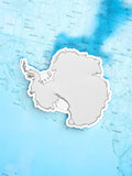 Antarctica Continent Sticker – 3” × 3” Die-Cut Vinyl