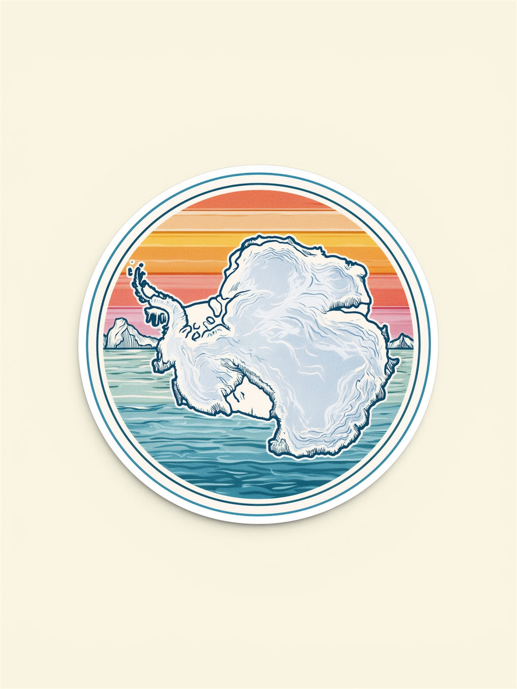 Seventh Continent – Antarctica Waterproof Vinyl 3” Sticker