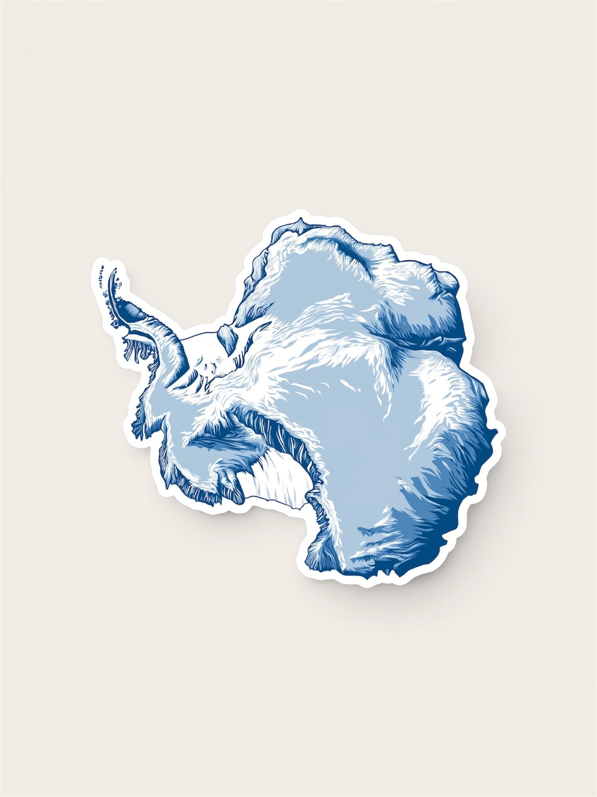 Continent – Antarctica Waterproof Vinyl 3” Sticker
